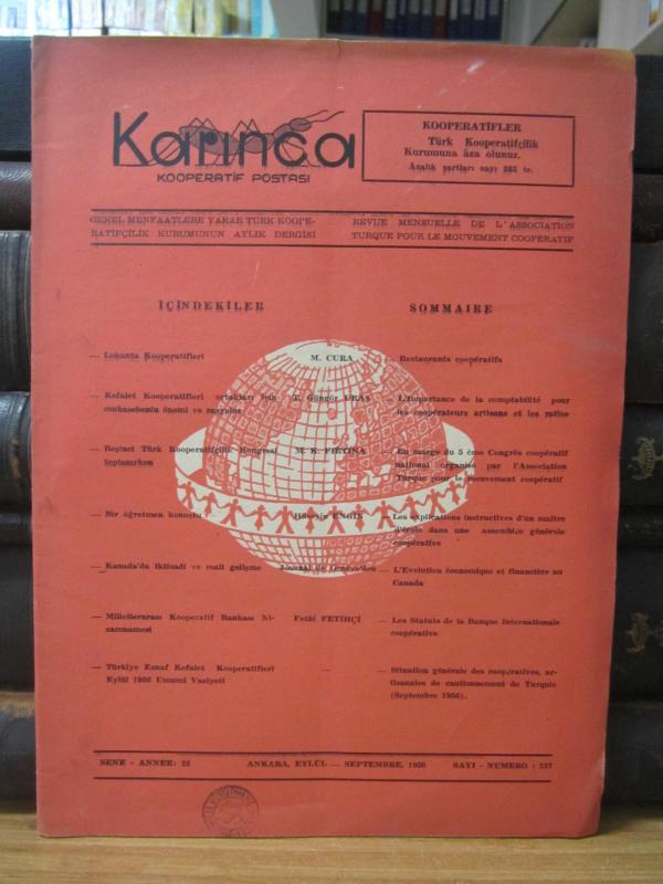 Karınca Kooperatif Postası - Türk Kooperatifçilik Kurumu - Sayı 237 - Eylül 1956