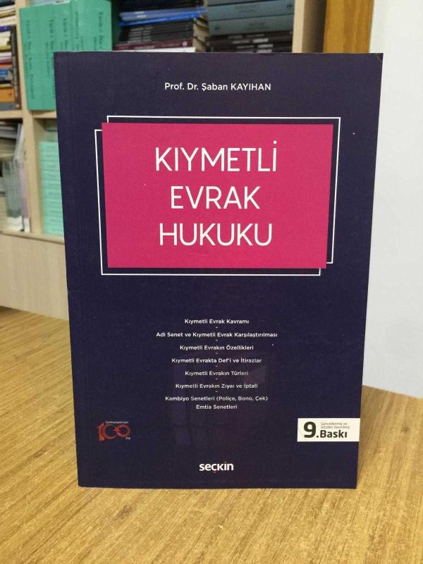 Kıymetli Evrak Hukuku (9.Baskı) - Seçkin Yayıncılık
