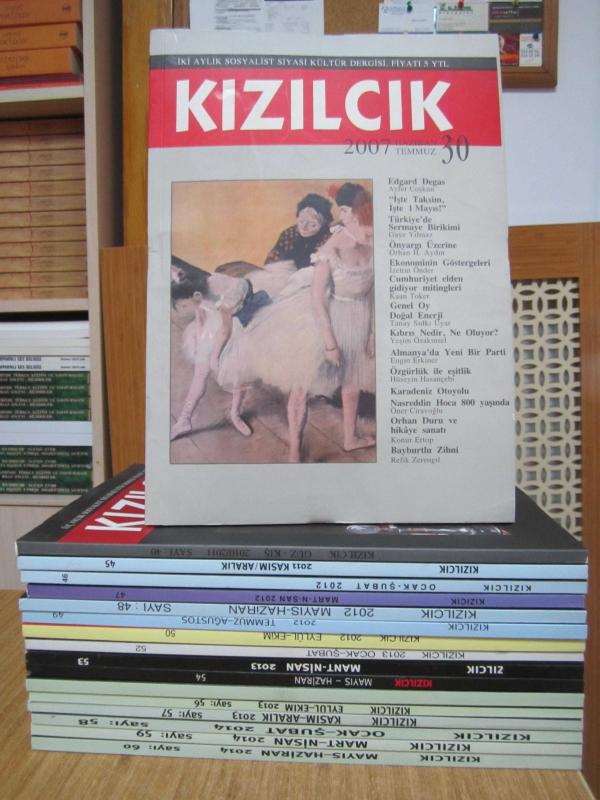 KIZILCIK İki Aylık Sosyalist Siyasi Kültür Dergisi - 2007-2014 Yılları 17 Sayı TAKIM (Sayılar: 30-40-45-46-47-48-49-50-52-53-54-55-56-57-58-59-60)