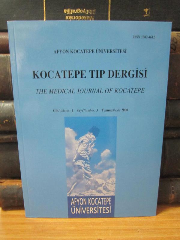 Kocatepe Tıp Dergisi - Cilt 1 Sayı 3 - Temmuz 2000 - Afyon Kocatepe Üniversitesi