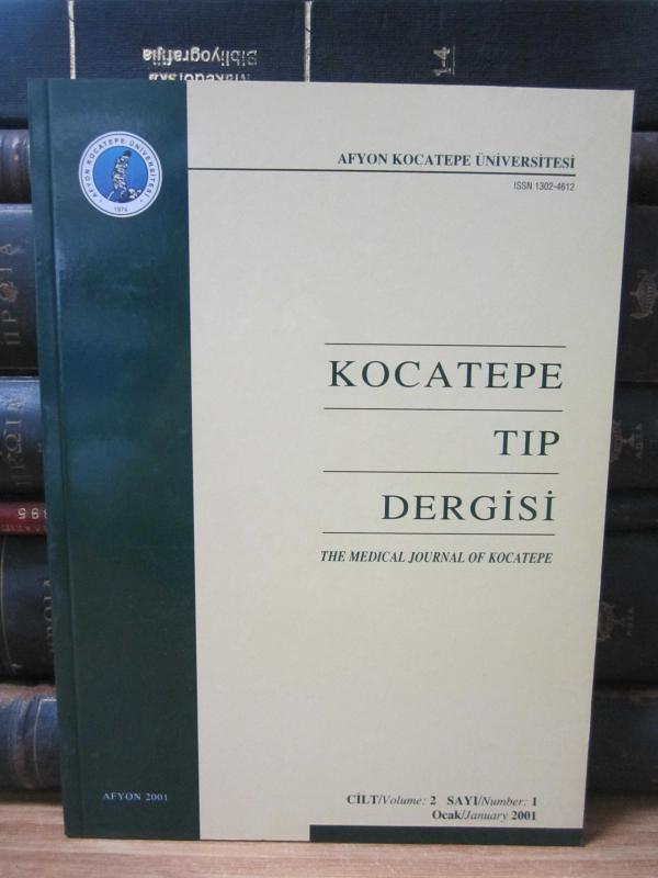 Kocatepe Tıp Dergisi - Cilt 2 Sayı 1 - Ocak 2001 - Afyon Kocatepe Üniversitesi