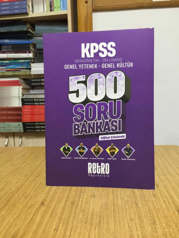 KPSS Genel Yetenek Genel Kültür Ortaöğretim Önlisans 500 Soru Bankası Retro Yayıncılık