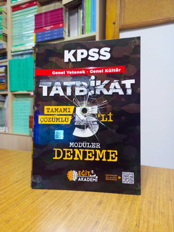 KPSS Genel Yetenek Genel Kültür Tatbikat Tamamı Çözümlü 5'li Modüler Deneme Eğit Akademi