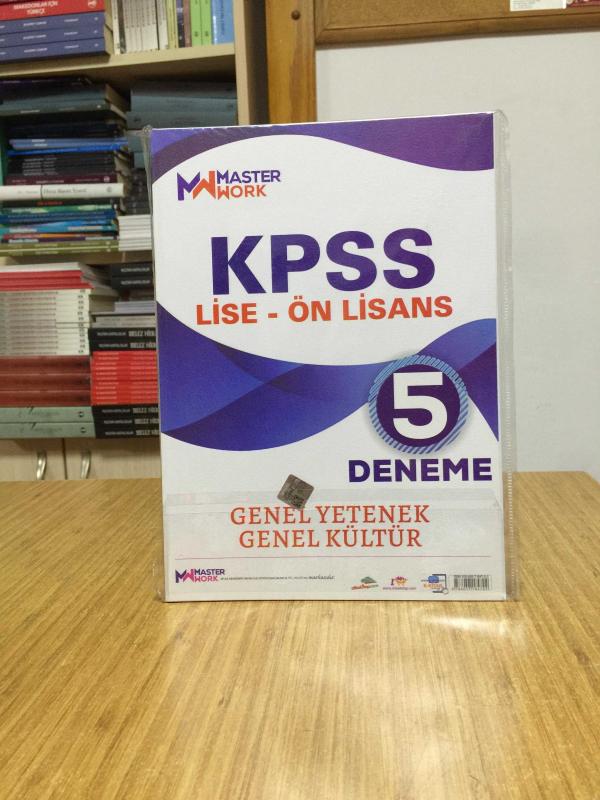 KPSS Lise Ön Lisans Genel Yetenek Genel Kültür 5 Deneme MasterWork Yayınları