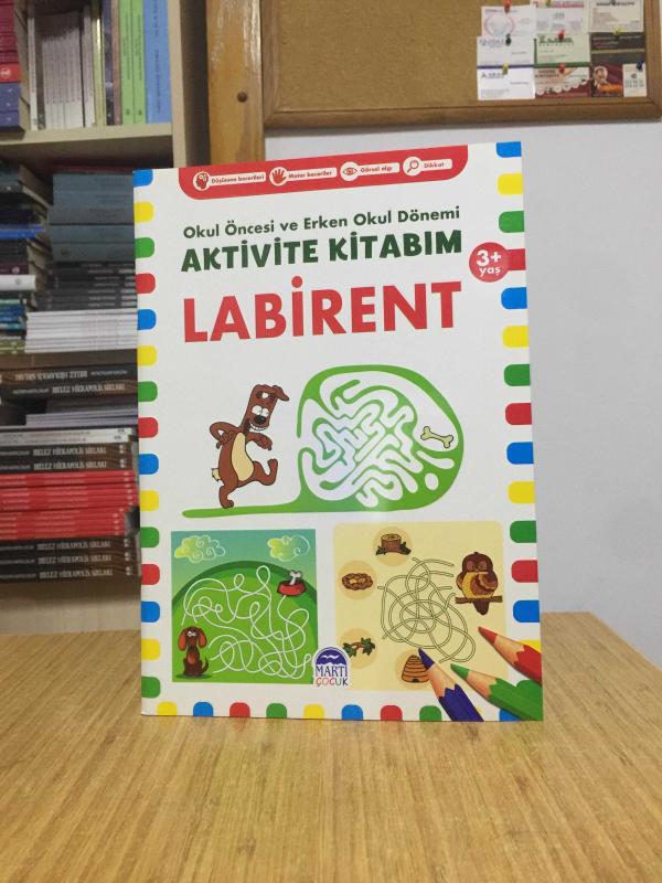 LABİRENT Okul Öncesi ve Erken Okul Dönemi Aktivite Kitabım (3+ Yaş) - Martı Çocuk Yayınları