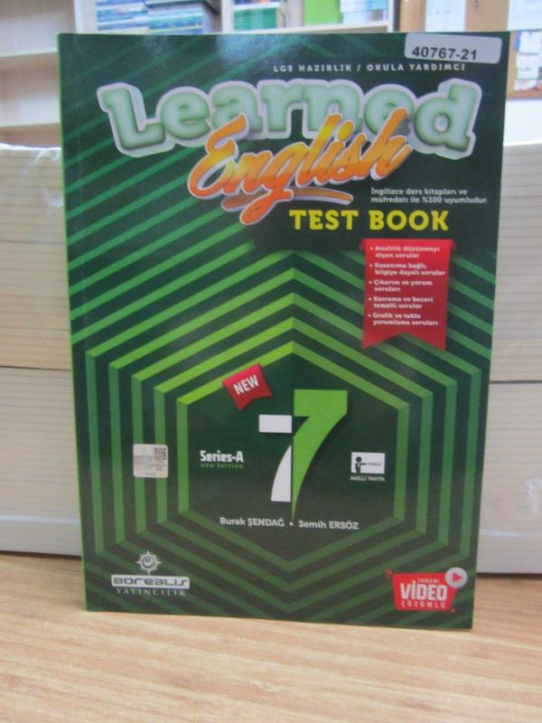 Learned English Test Book - LGS Hazırlık Okula Yardımcı - Tamamı Video Çözümlü