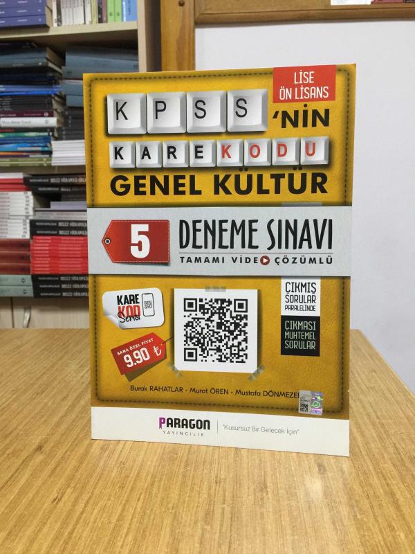 Lise-Önlisans KPSS nin KareKodu Genel Kültür Tamamı Video Çözümlü 5 Deneme Sınavı Paragon Yayıncılık