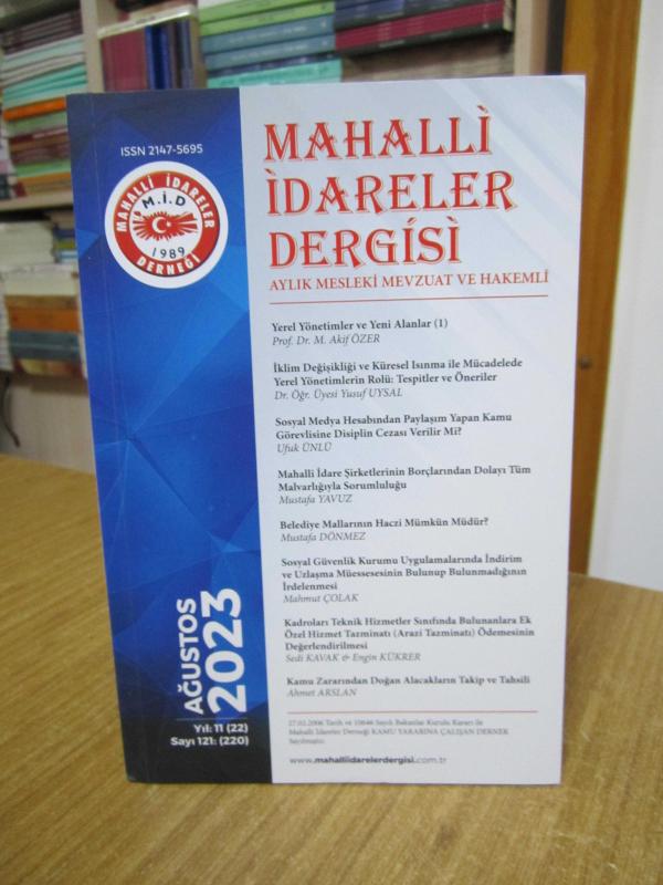 MAHALLİ İDARELER DERGİSİ - Ağustos 2023 - Mahalli İdareler Derneği