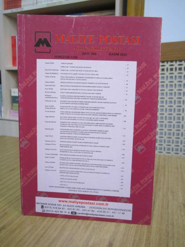 Maliye Postası - Sayı 966 - Kasım 2022