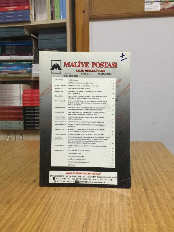 Maliye Postası - Sayı 974 - Temmuz 2023