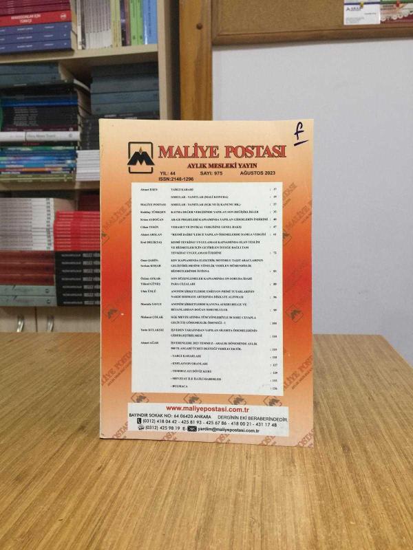Maliye Postası - Sayı 975 - Ağustos 2023
