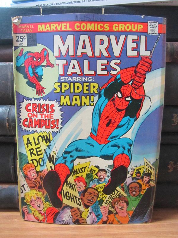 Marvel Comics - Marvel Tales - Starring: Spider-man - Vol 1 No 51-52-53-54-55 - June-November 1974