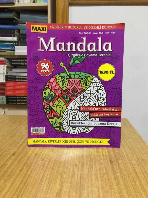 MAXI Mandala Çizgilerle Boyama Terapisi - Sayı 2021/01