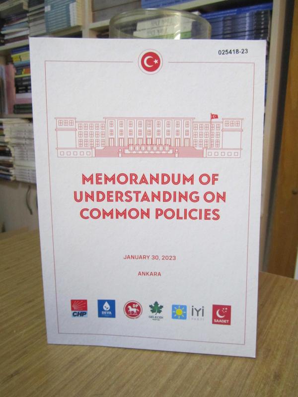 Memorandum of Understanding on Common Policies January 30, 2023 Ankara