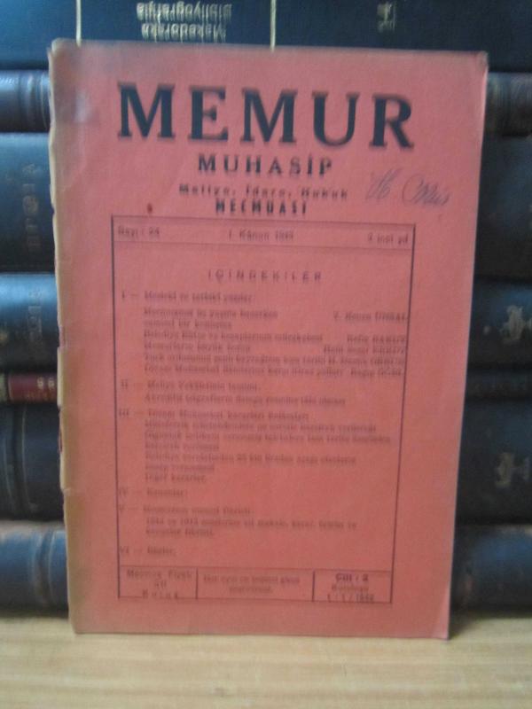 Memur Muhasip Mecmuası - Sayı 24 - Yıl 1943