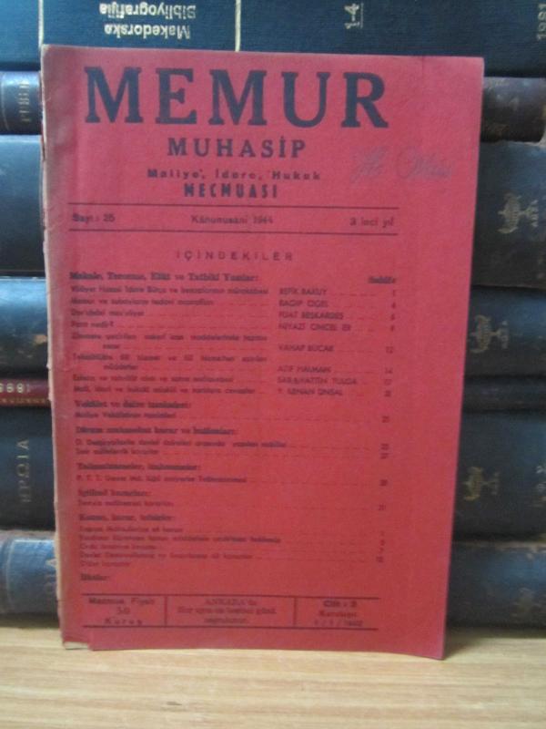 Memur Muhasip Mecmuası - Sayı 25 - Yıl 1944