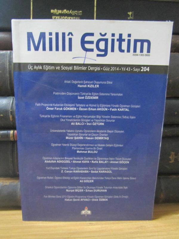 Milli Eğitim - Eğitim ve Sosyal Bilimler Dergisi Sayı 204 - Güz 2014