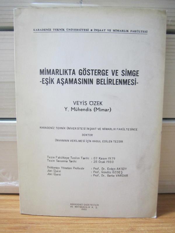 Mimarlıkta Gösterge ve Simge - Eşik Aşamasının Belirlenmesi
