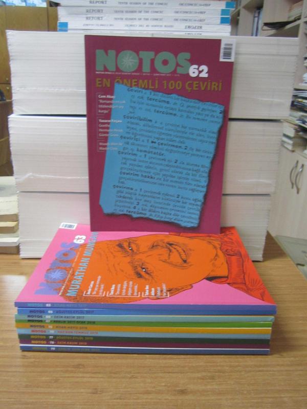 NOTOS Edebiyat Dergisi - 2017-2019 Yılları Arası 10 Farklı Sayı TAKIM (Sayılar: 62-63-65-66-67-75-76-77-78-79)