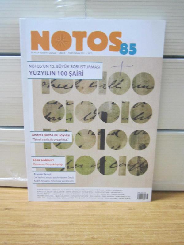 NOTOS Edebiyat Dergisi - Sayı 85 - Mart Nisan 2021