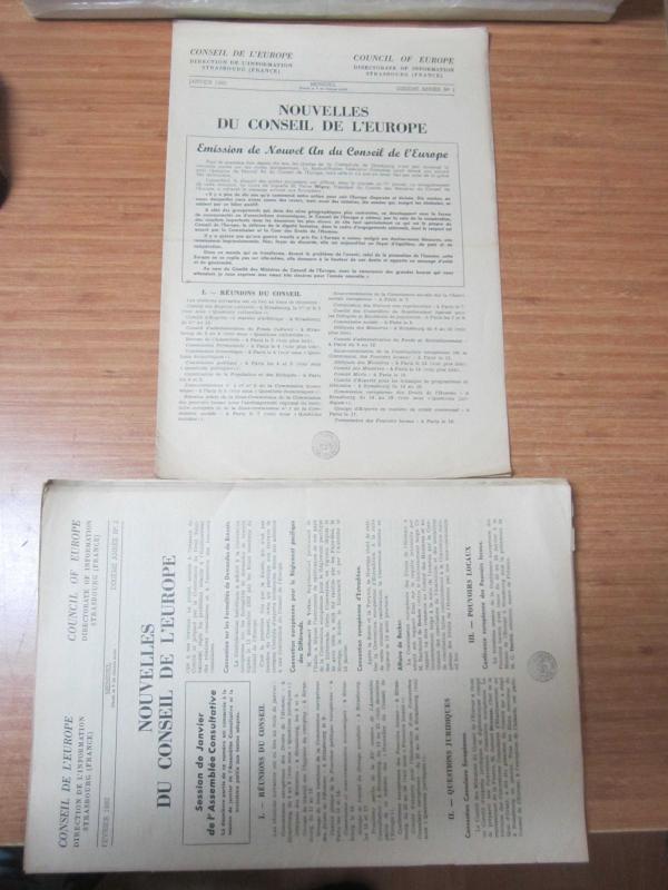 Nouvelles du Conseil de L'Europe - Année 1960 - Nos: Janvier-Février-Mars-Avril-Mai-Juin-Juillet-Août-Septembre-Octobre-Novembre-Décembre