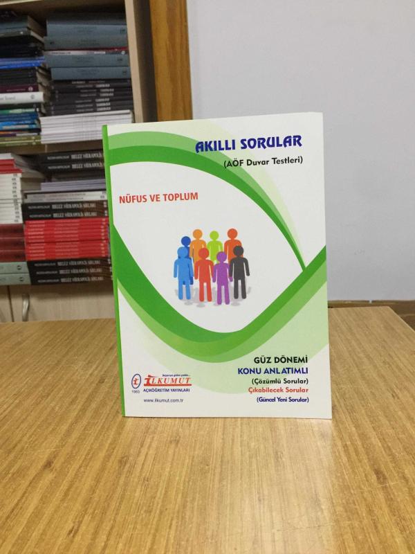 Nüfus ve Toplum Akıllı Sorular AÖF Duvar Testleri / İlkumut Açıköğretim Yayınları