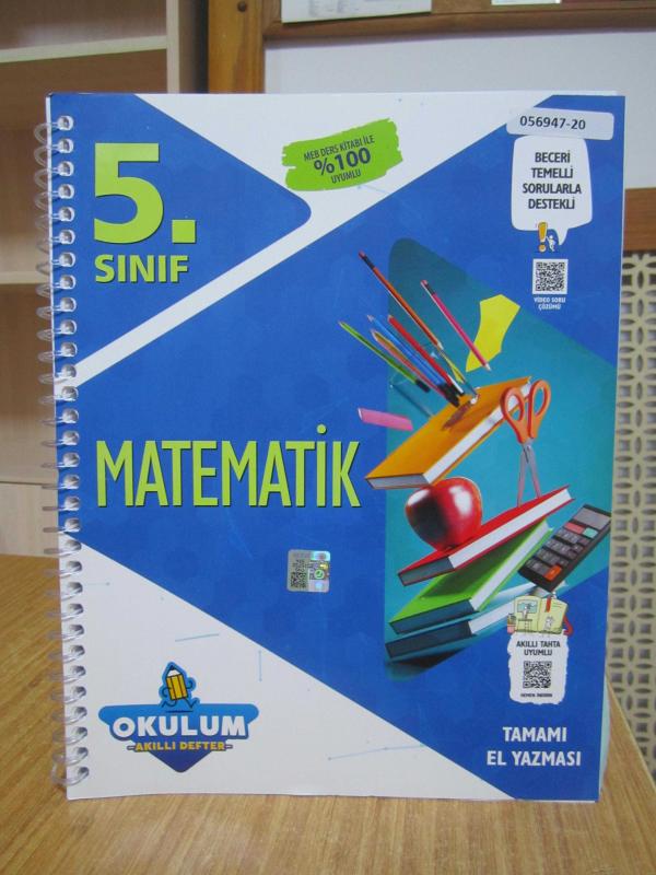 Okulum Akıllı Defter 5. Sınıf Matematik [Spiralli Kitap]