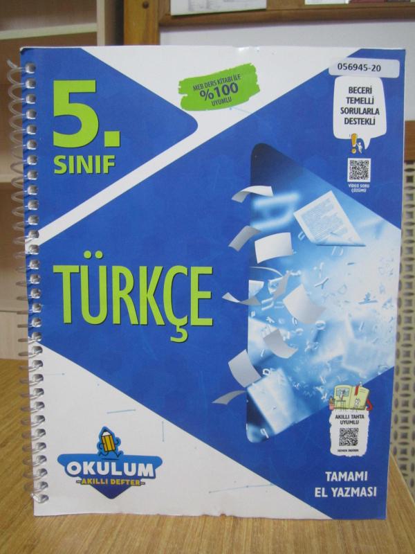 Okulum Akıllı Defter 5. Sınıf Türkçe [Spiralli Kitap]