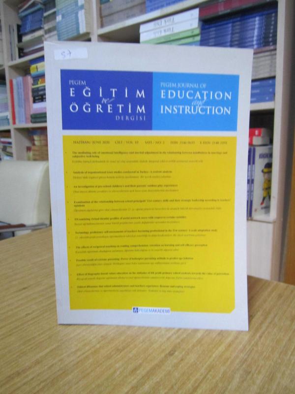 PEGEM Eğitim ve Öğretim Dergisi - Haziran 2020 - Cilt 10 Sayı 2