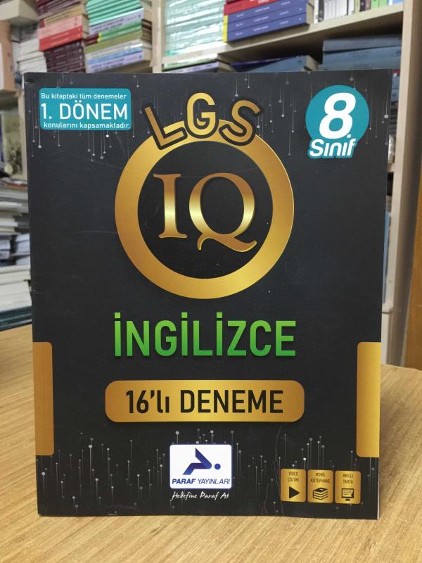PRF Yayınları Paraf 8. Sınıfı LGS IQ 1. Dönem İngilizce 16'lı Deneme