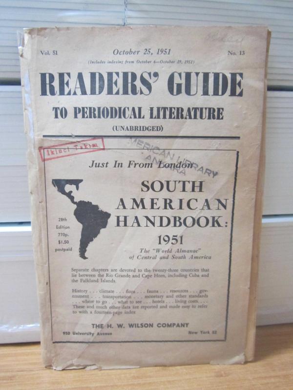 Readers' Guide to Periodical Literature - Vol 51 No 13 - October 1951