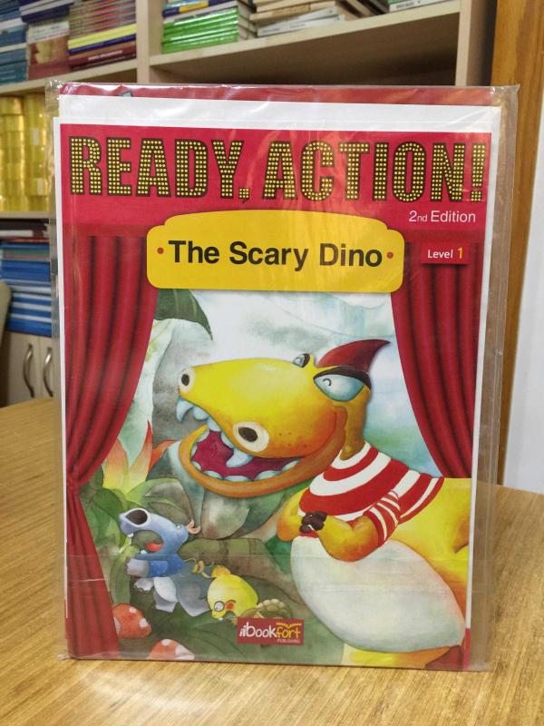 Ready Action Level 1 The Scary Dino with Workbook & Stickers YDS Publishing
