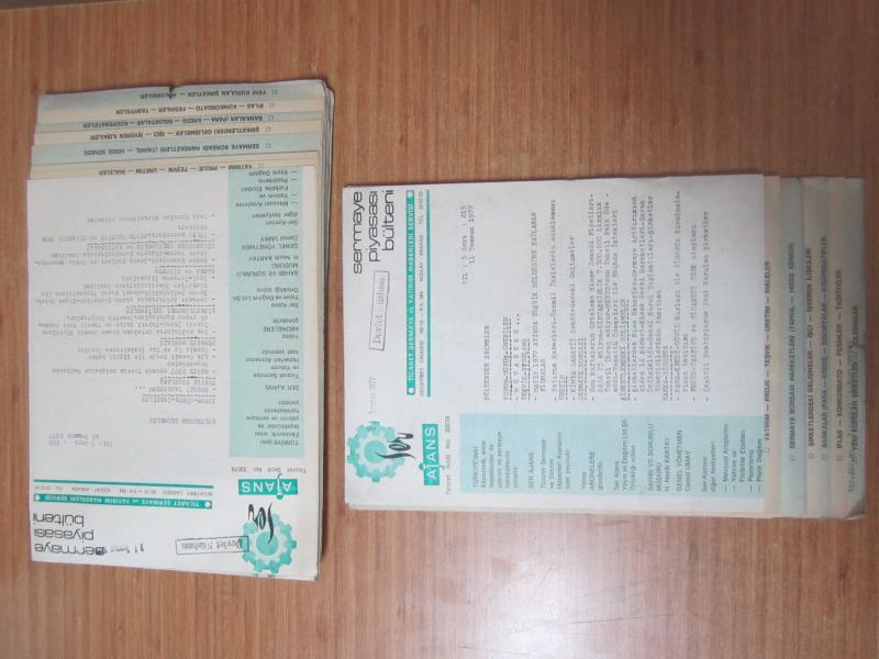 SER AJANS Ticaret Sermaye ve Yatırım Haberleri Servisi Sermaye Piyasası Bülteni - 1977 Yılı 5 SAYI TAKIM