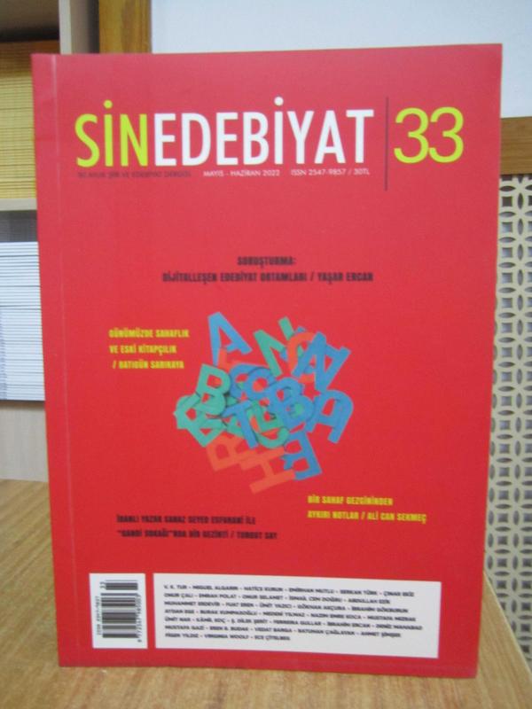 SİNEDEBİYAT İki Aylık Şiir ve Edebiyat Dergisi - Sayı 33 - Mayıs Haziran 2022