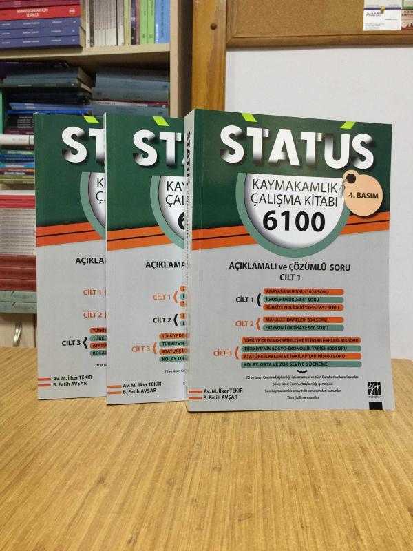 STATUS Kaymakamlık Çalışma Kitabı 6100 Açıklamalı Çözümlü Soru 3 CİLT TAKIM Gazi Kitabevi Yayınları [4.Baskı]
