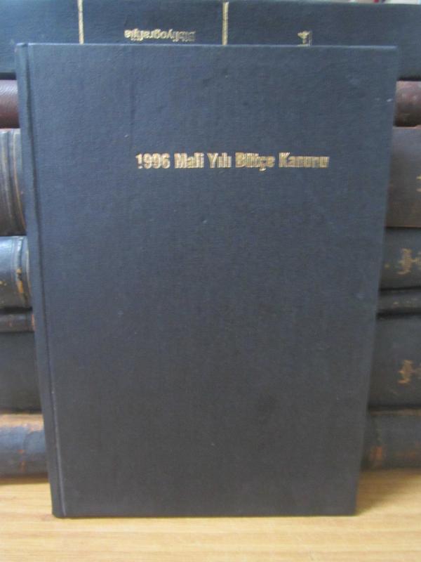 T.C.Resmi Gazete Sayı 22622 - 1996 Mali Yılı Bütçe Kanunu -  Mavi Kapak Ciltli