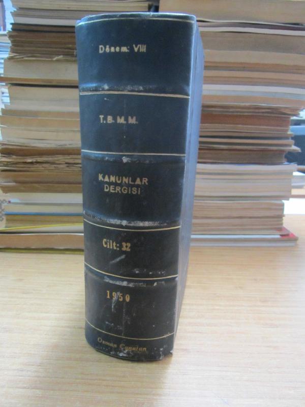 TBMM Kanunlar Dergisi Cilt 32 Dönem VIII Toplantı 4 1950 - Ciltli