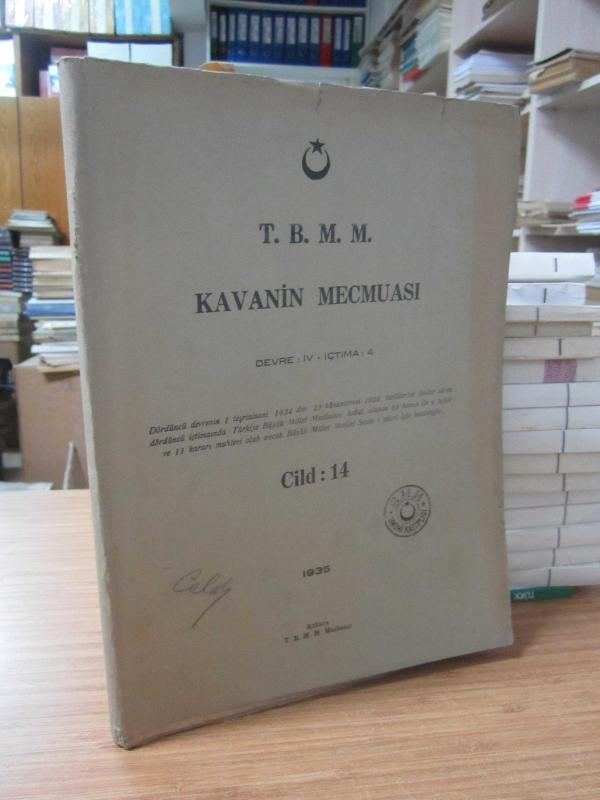 TBMM Kavanin Mecmuası Cilt 14 Devre IV İçtima 4 1935