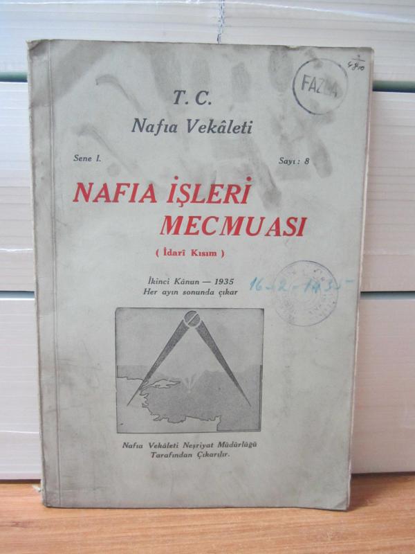 TC Nafıa Vekaleti Nafıa İşleri Mecmuası (İdari Kısım) - Sene 1 - Sayı 8 - İkinci Kanun 1935