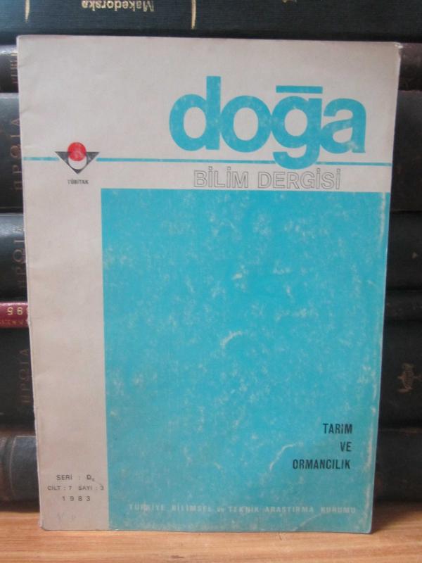TÜBİTAK - Doğa Bilim Dergisi - Tarım ve Ormancılık - Seri D2 - Cilt 7 Sayı 3 - 1983