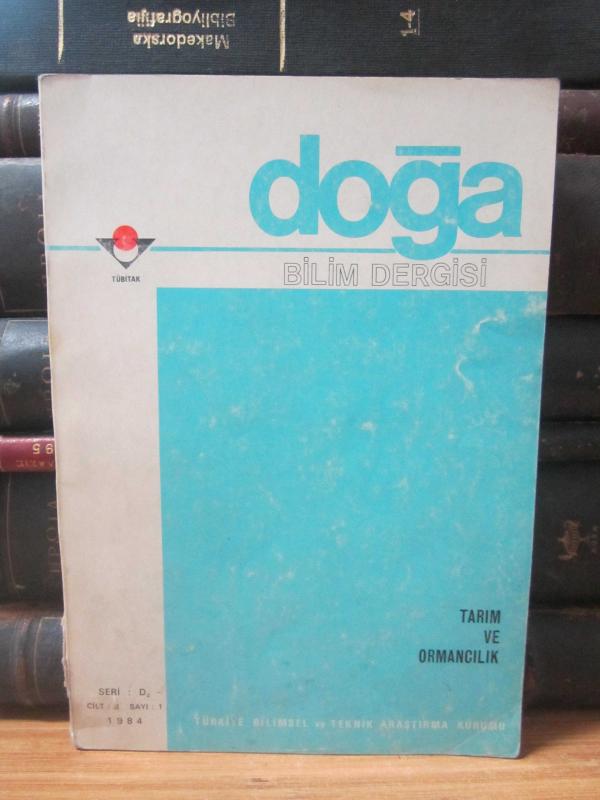 TÜBİTAK - Doğa Bilim Dergisi - Tarım ve Ormancılık - Seri D2 - Cilt 8 Sayı 1 - 1984