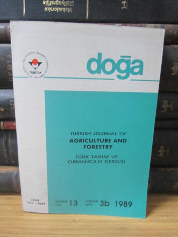 TÜBİTAK - Doğa Bilim Dergisi - Türk Tarım ve Ormancılık Dergisi - Cilt 13 Sayı 3b - 1989