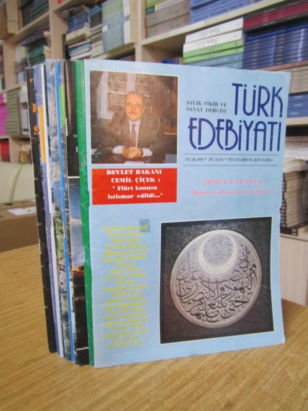 TÜRK EDEBİYATI Aylık Fikir ve Sanat Dergisi -  1991 Yılı 11 Sayı TAKIM (Sayılar: 207-208-209-210-211-212-213-214-215-216-218)