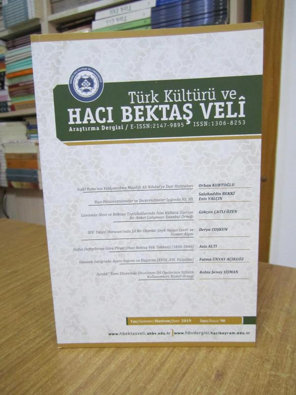 Türk Kültürü Ve Hacı Bektaş Veli Araştırma Dergisi - Haziran 2019 Sayı 90