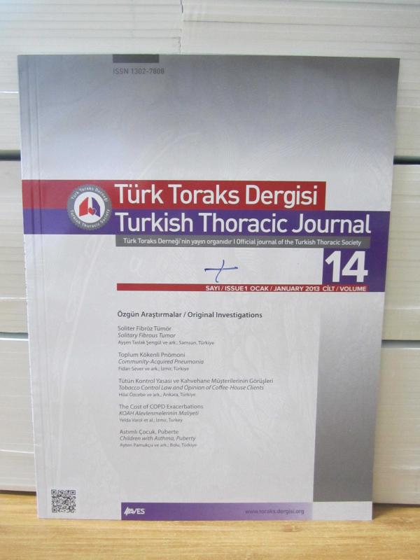 Türk Toraks Dergisi - Sayı 1 - Ocak 2013 - Türk Toraks Derneği