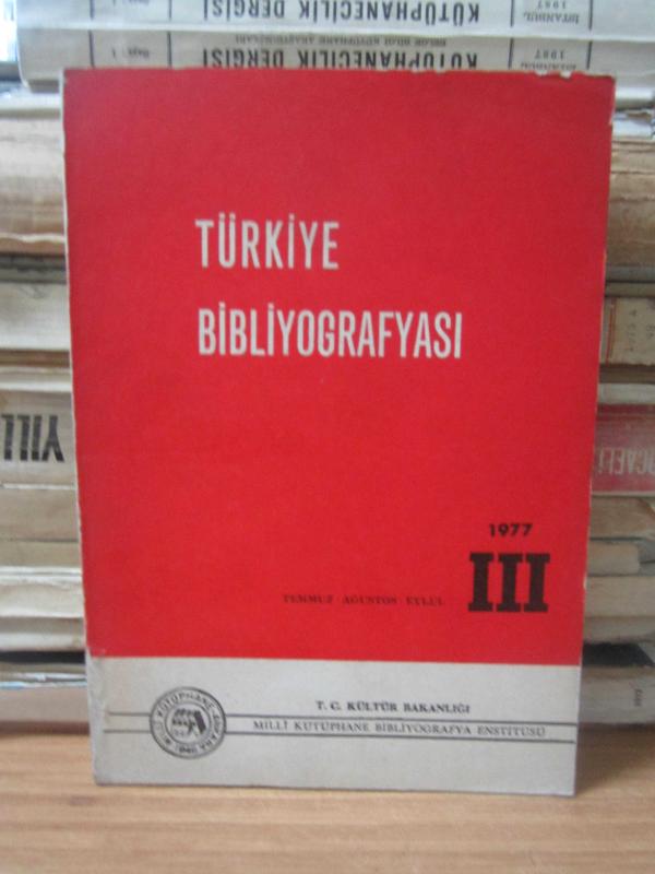 Türkiye Bibliyografyası - III - 1977 - Temmuz - Ağustos - Eylül