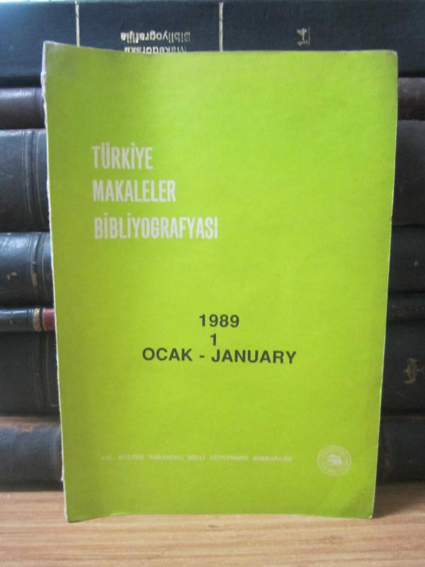 Türkiye Makaleler Bibliyografyası - 1989 - 1 - Ocak