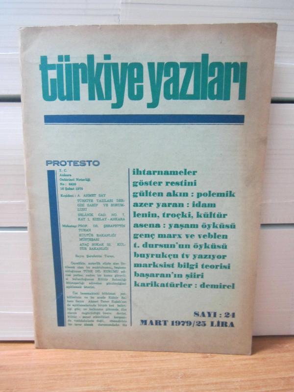 Türkiye Yazıları - Sayı 24 - Mart 1979