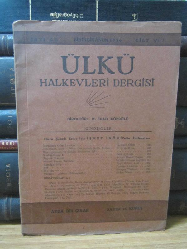 ÜLKÜ HALKEVLERİ MECMUASI Cilt: 8 Sayı: 46  / 1936