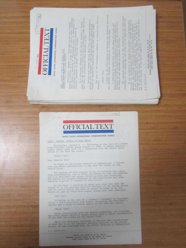 United States Information Service Official Text - 16 Issues - 1980